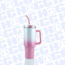 40oz SUBLIMATION CLEAR TRAVELER TUMBLER: WHITE - Buenz Gifts