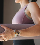 "Breathe" Lotus Flower Yoga Inspired Hair Tie Bracelets: Small