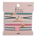 "Rally" Pickleball with Pink and Green Hair Tie Bracelets: Large