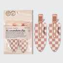 Recycled Plastic XL Creaseless Clips 2pc Set -Terracotta - Buenz Gifts