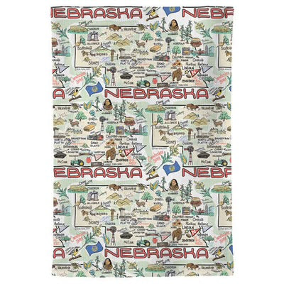 Fishkiss Nebraska Tea Towel