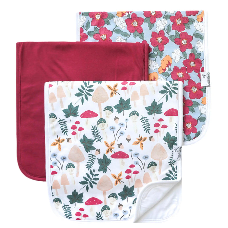Copper Pearl Premium Burp Cloths 3 Pack