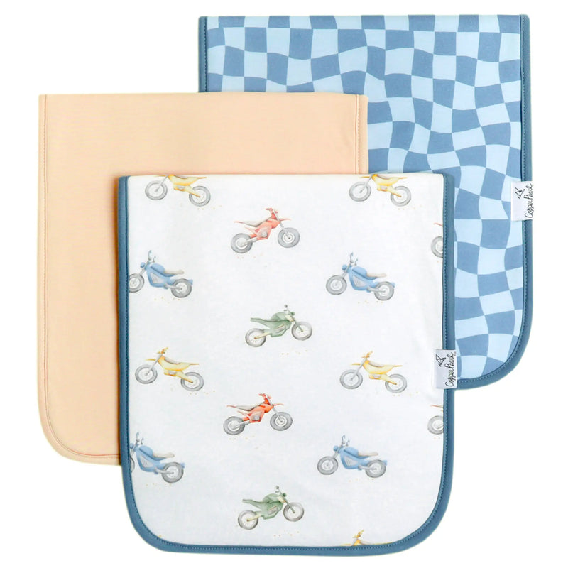Copper Pearl Premium Burp Cloths 3 Pack