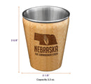 Nebraska Bamboo Engraved Shot Glass