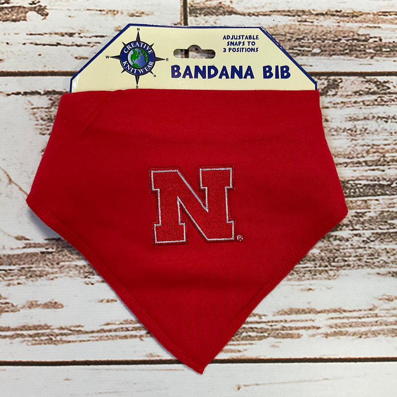 Nebraska Red Bandana Bib - Buenz Gifts