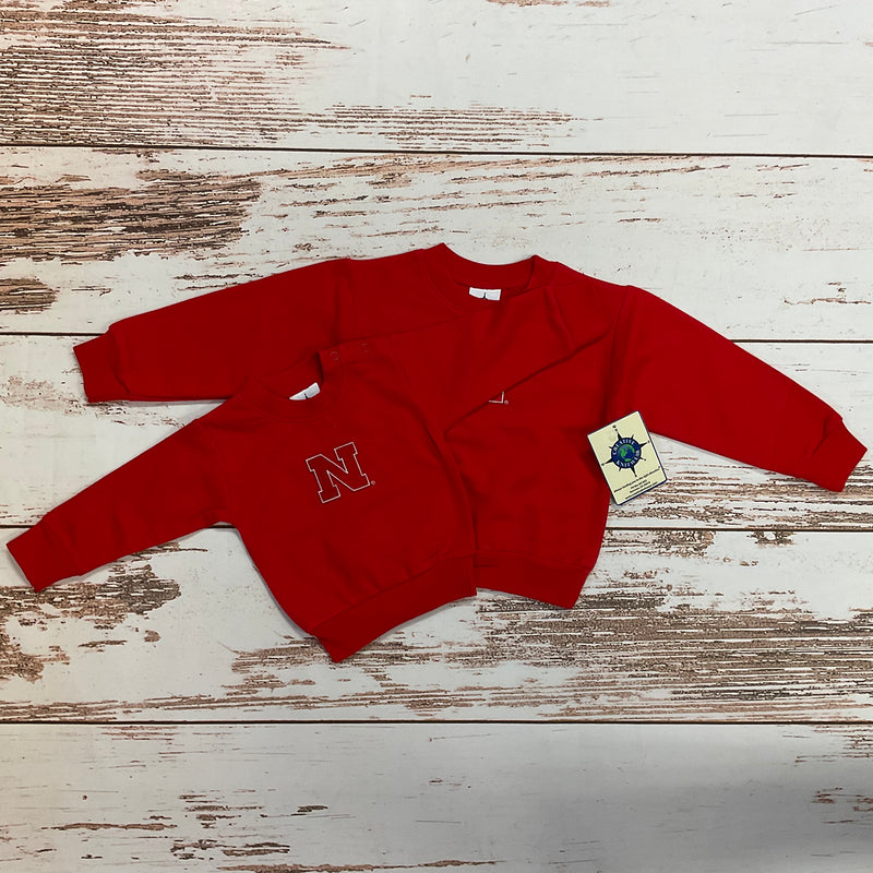 Red Nebraska Kids Sweatshirt - Buenz Gifts