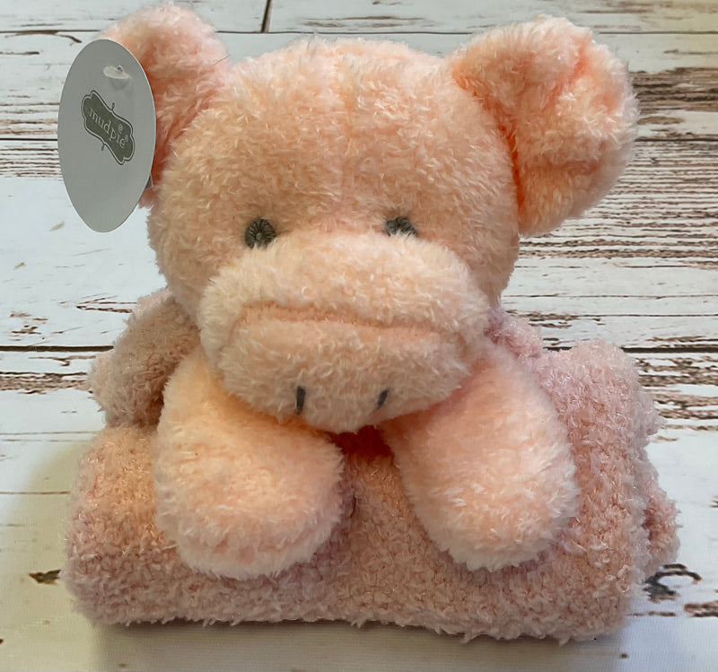 Pig Chenille Lovey Blanket - Buenz Gifts