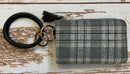 Liv Bangle Wristlet Plaid Grey Wallet - Buenz Gifts