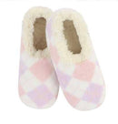 Faux Fur Argyle Plaid Snoozies - Buenz Gifts