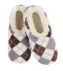 Faux Fur Argyle Plaid Snoozies - Buenz Gifts