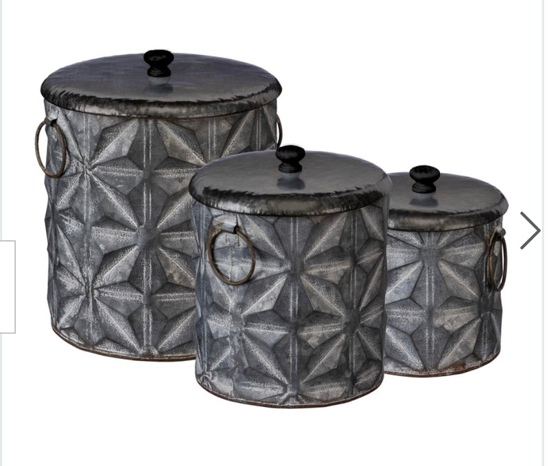 PBK Galvanized Metal Canisters