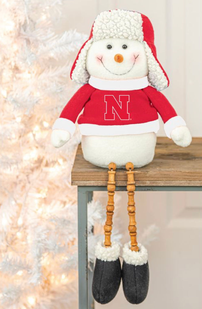 Nebraska Dangle Leg Snowman - Buenz Gifts