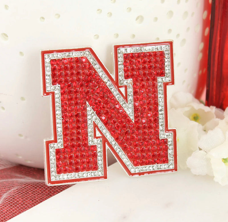 NE Huskers Crystal Pin - Buenz Gifts