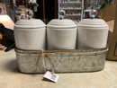 Canister Set w/ Galvanized Caddy Rut/Wurdeman 6.20.26 - Buenz Gifts