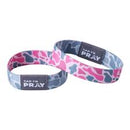 Tap To Pray™ Wristbands Large River Rock Camo Pink