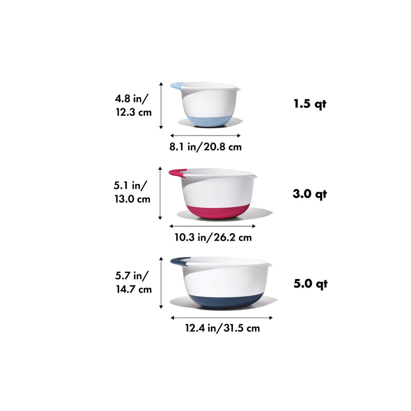 Oxo Good Grips 3 Piece Mixing Bowl Set - Buenz Gifts