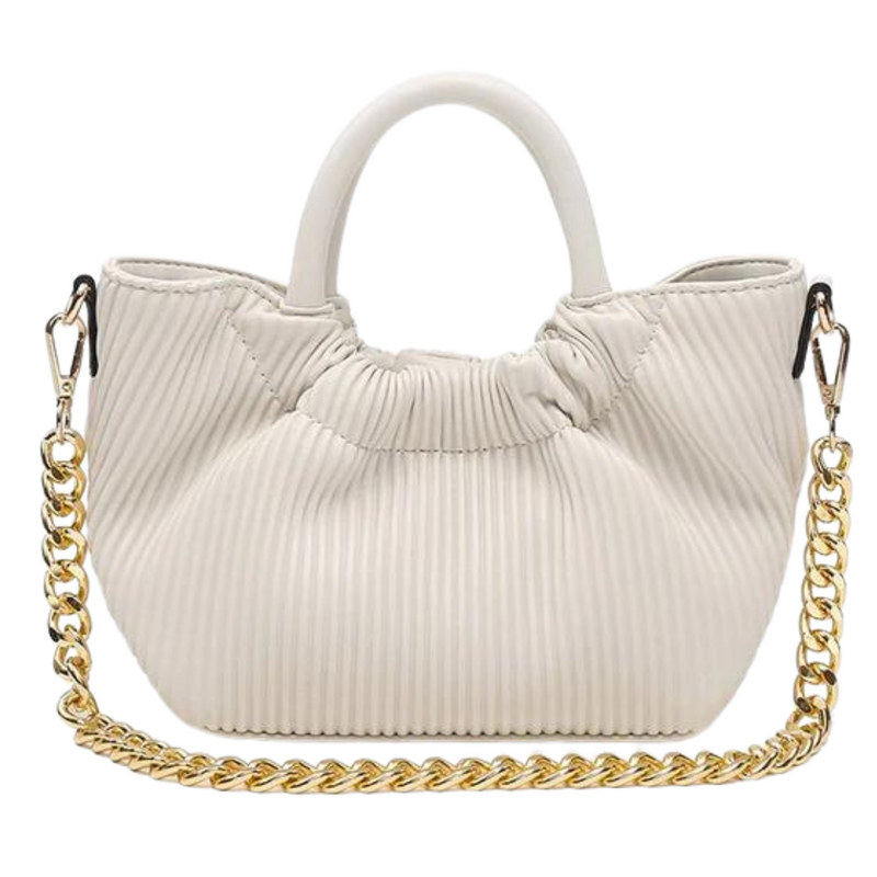 Valency Pleated Satchel With Magnetic Closure Purse