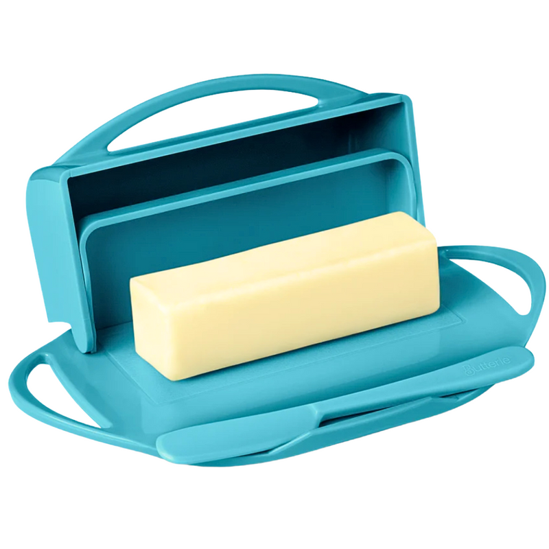 Butterie Flip-Top Butter Dishes With Butter Knife