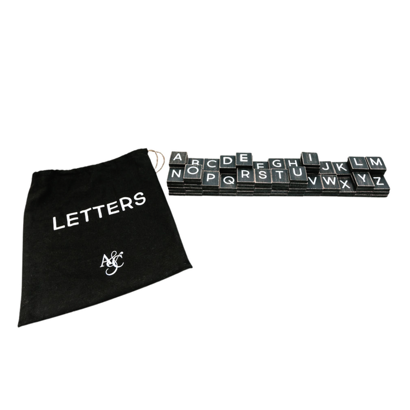 Adams & Co Letterboard Tiles Black & White Sets
