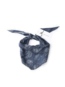 Scarvii - Paisley Print Triangle Scarf with Lace Edge: KHAKI / 56-90cm - Buenz Gifts