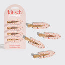 Recycled Plastic Creaseless Clips 4pc Set- Cherry Print - Buenz Gifts