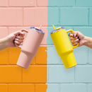40oz POWDER COATED BIG SWIG TUMBLER: White - Buenz Gifts