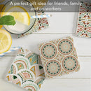 "Bohemian Tile" 4 Pack Assorted Image Coaster Set