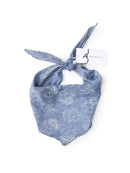 Scarvii - Paisley Print Triangle Scarf with Lace Edge: KHAKI / 56-90cm - Buenz Gifts