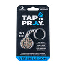 Tap To Pray® Acrylic Keychain: White + Cross - Buenz Gifts