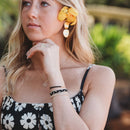 "Inspire" Flower Charm Hair Tie Bracelets: Small