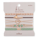 "Reflect" Gold Wave with Beachy Neutrals Hair Tie Bracelets: Small - Buenz Gifts