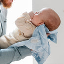 SATIN BORDER RECEIVING BLANKETS: Muted Mauve