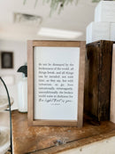 Do Not Be Dismayed | Mother's Day Gifts: White / Dark Walnut / 8x12"