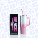 40oz SUBLIMATION CLEAR TRAVELER TUMBLER: WHITE - Buenz Gifts