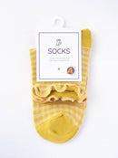 Rufia - Colorful Check Pattern Lace Socks: Black / One Size - Buenz Gifts