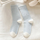 Rufia - Colorful Striped Mid-Calf Socks: Pink / One Size - Buenz Gifts