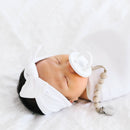 Knit Headband Bow - Dove