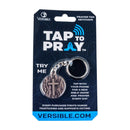 Tap To Pray® Acrylic Keychain: Pink Crystal + God Is Greater - Buenz Gifts