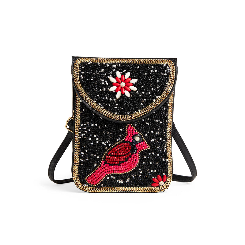 Artisan Beaded Cardinal Purse