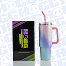 40oz SUBLIMATION CLEAR TRAVELER TUMBLER: WHITE - Buenz Gifts
