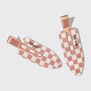 Recycled Plastic XL Creaseless Clips 2pc Set -Terracotta - Buenz Gifts