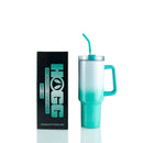 40oz SUBLIMATION CLEAR TRAVELER TUMBLER: WHITE - Buenz Gifts