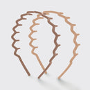 Recycled Plastic Zig Zag Headband 2pc - Neutral - Buenz Gifts