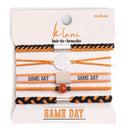 "Game Day" Orange & Black Hair Tie Bracelets: Medium