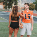"Game Day" Orange & White Hair Tie Bracelets: Medium - Buenz Gifts