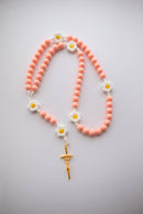 Daisy Smiley Face Children's Rosary: Magenta - Buenz Gifts