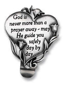 God Is Never More Than a Prayer Away Visor Clip - Buenz Gifts