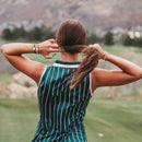 "Tee Time" Green and Pink Hair Tie Bracelets with Removable Ball Marker: Small - Buenz Gifts