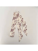 Scarvii - Vintage Floral Pattern Skinny Scarf: Khaki - Buenz Gifts