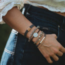 "Roam" Earthy Buffalo Hair Tie Bracelets: Medium